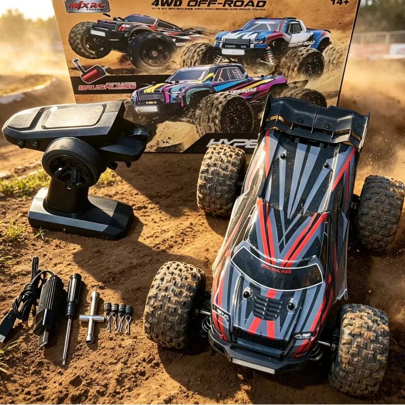 Rc Hobby Grade Monster Truck - MJX Hyper Go 16210 1/16 Dunkelgrauer