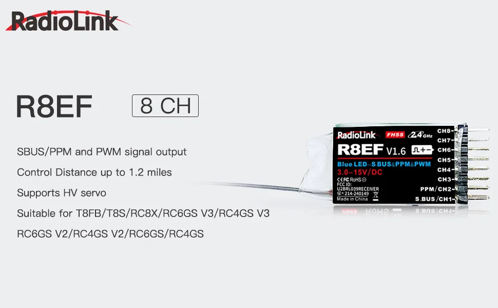 Radiolink R8EF Empfänger 2,4G  – Receiver Sbus 8Ch Bewertung und Preis