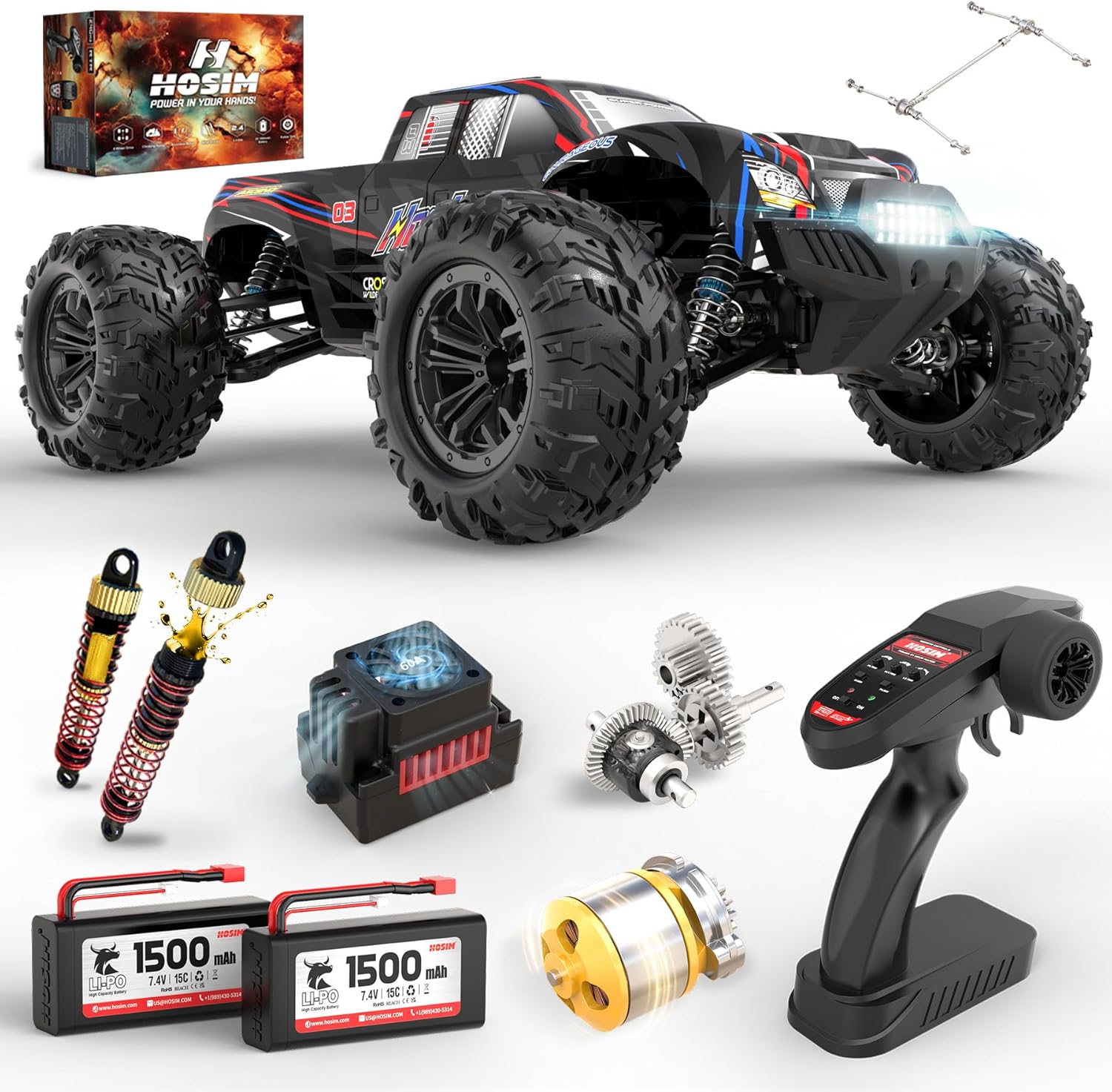 60+ km/h Bürstenloser RC Monst – Rc Hobby Grade Monster Truck Bewertung und Preis
